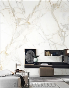 Calacatta Gold Marble Look Sintered Stone Slabs