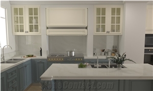 Calacatta Moonlight Quartz Artificial Marble BS-AP-8803-2