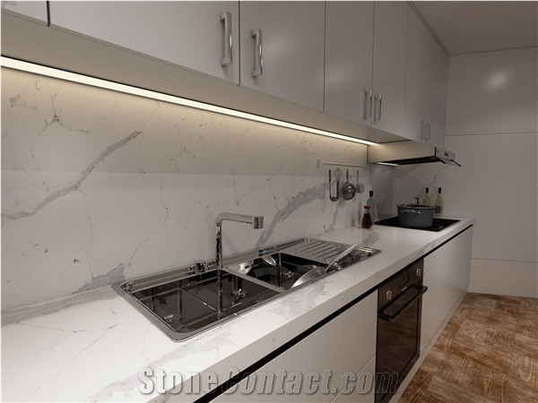 Calacatta Pearl Quartz Calacatta Pearl Engineered Marble