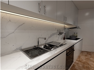 Calacatta Pearl Quartz Calacatta Pearl Engineered Marble