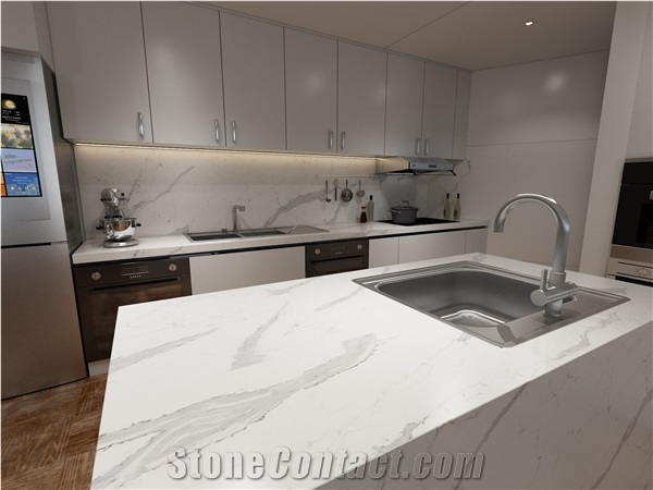Calacatta Pearl Quartz Calacatta Pearl Engineered Marble