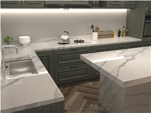 Calacatta Venato Quartz  Engineered Artificial Marble