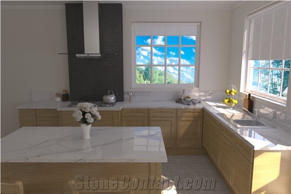 Callacatta Classic Artificial Stone Quartz Slabs BS-SH-6134