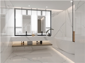 Carrara White Sintered Stone Slab