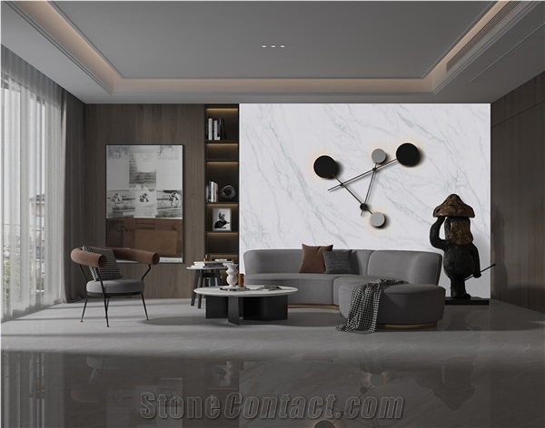 Glacier White Sintered Stone Slab