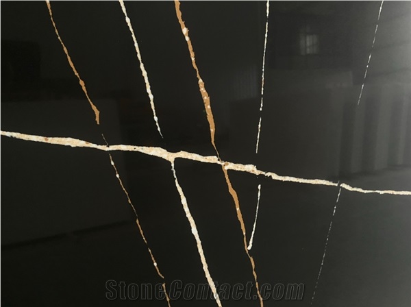 Marquina Black Quartz Marquina Black Engineered Marble