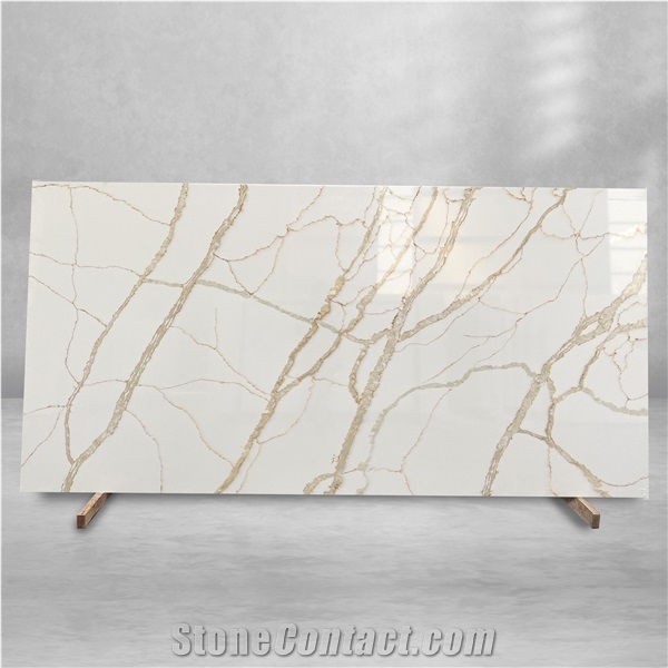 Sky Gold Quartz Engineered Artificial Marble BS-AP-8837-2