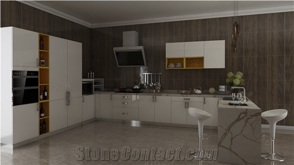 Sky Gold Quartz Engineered Artificial Marble BS-AP-8837-2