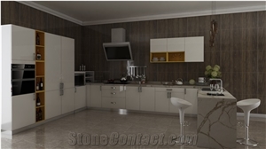 Sky Gold Quartz Engineered Artificial Marble BS-AP-8837-2