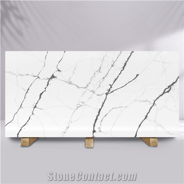 White Everest Artificial Marble Everest White Quartz