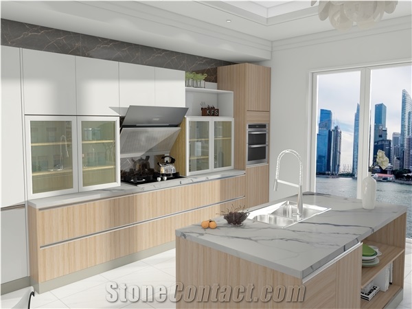 White Everest Artificial Marble Everest White Quartz