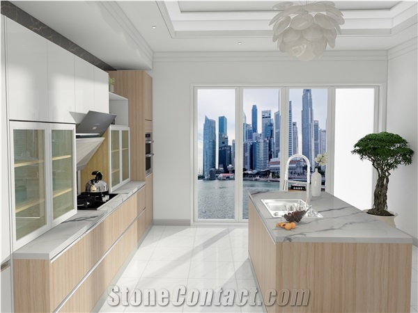 White Everest Artificial Marble Everest White Quartz