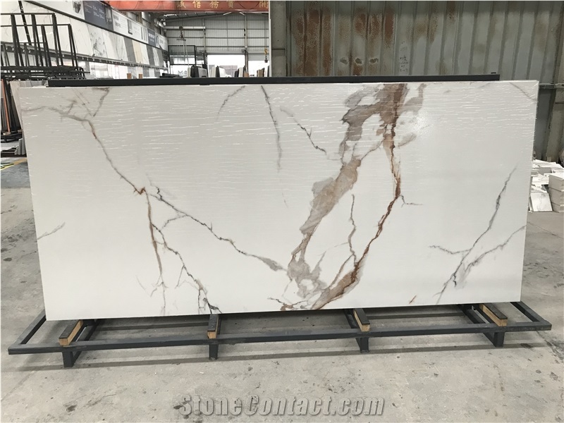 Calacatta Gold Statuary Polished Glossy Sintered Stone Slab