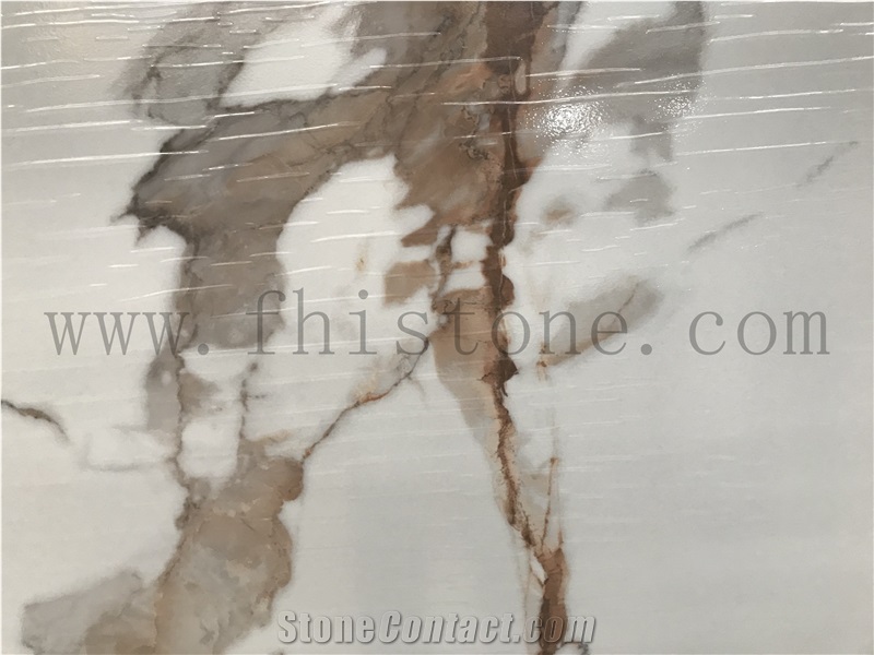 Calacatta Gold Statuary Polished Glossy Sintered Stone Slab