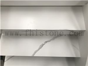 Calacatta White Sintered Stone Step Stair Riser For Interior