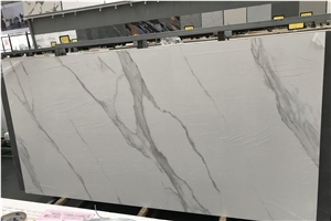 Calacatta White Statuary Honed Matt Sintered Stone Slab Calacatta White Statuary Honed Matt Sintered Stone Slab
