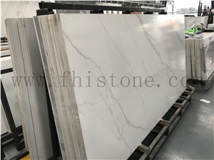 Calacatta White Statuary Honed Matt Sintered Stone Slab