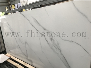 Calacatta White Statuary Honed Matt Sintered Stone Slab