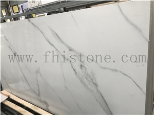 Calacatta White Statuary Honed Matt Sintered Stone Slab