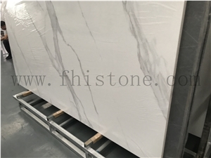 Calacatta White Statuary Honed Matt Sintered Stone Slab