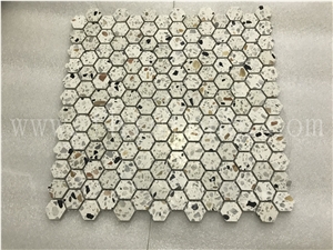 Colorful Terrazzo Hexagon Mosaic Cement Mosaic Floor Tile