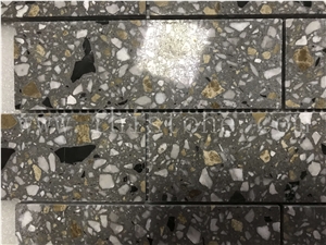 Grey Terrazzo Mosaic New Trend Floor Tile Brick Mosaic