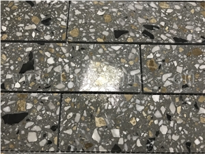 Grey Terrazzo Mosaic New Trend Floor Tile Brick Mosaic