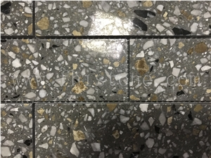 Grey Terrazzo Mosaic New Trend Floor Tile Brick Mosaic