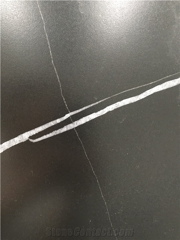 Nero Marquina Honed Matt Sintered Stone Slabs 3200X1600mm