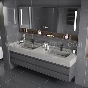 Sintered Stone Bathroom Vanity Tops With Mirror Cabinet