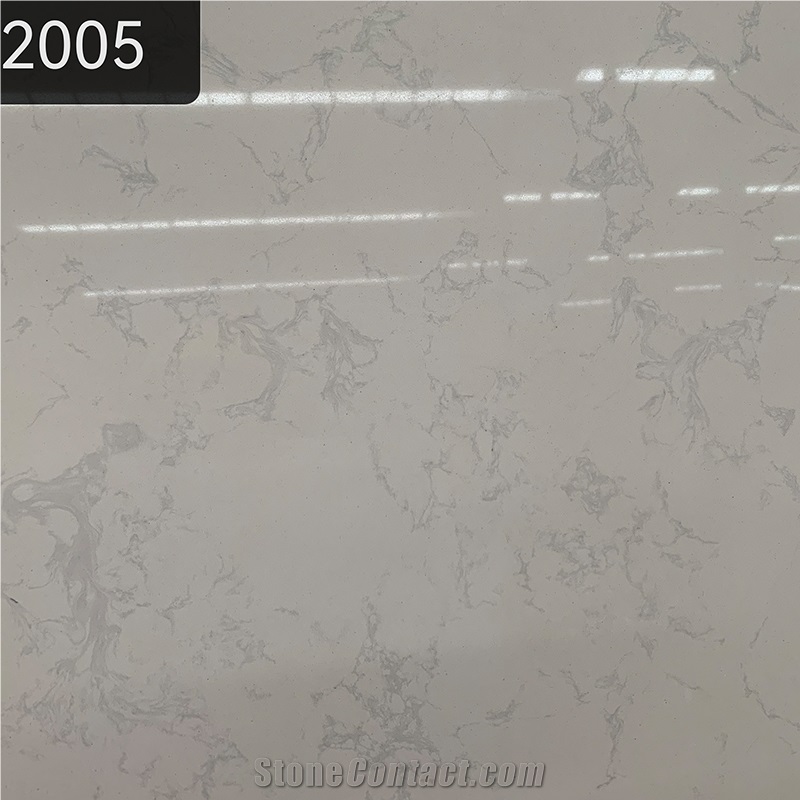 3.0Cm Balck Quartz Slabs With Golden Line