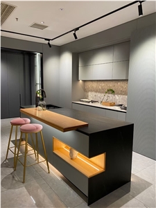 Black Quartz Kitchen Work Top