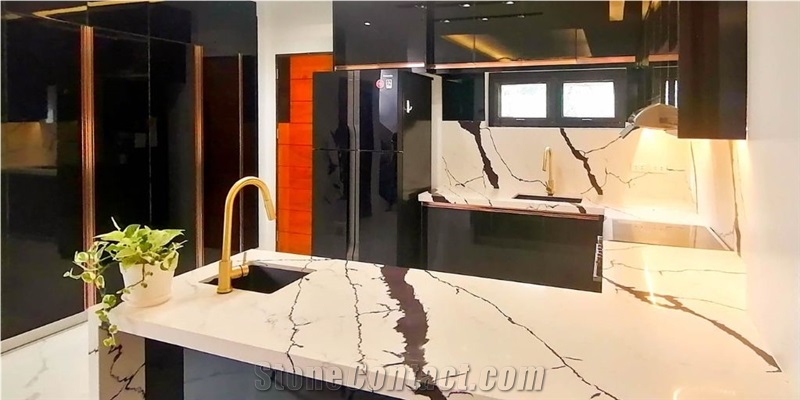 Calacatta Quartz Kitcehn Worktops