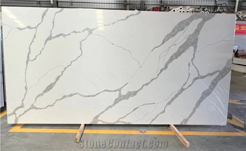 New Design Calacatta Gold Quartz Slabs  Artificial Stones