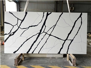 New Design Calacatta Gold Quartz Slabs  Artificial Stones