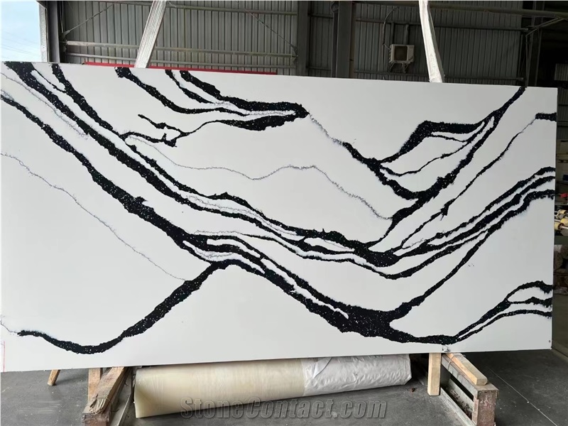 New Design Calacatta Gold Quartz Slabs  Artificial Stones