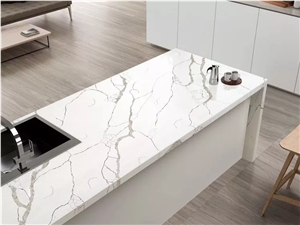 New Design Calacatta Gold Quartz Slabs  Artificial Stones