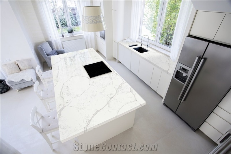 Single Hole Quartz Bathroom Countertop