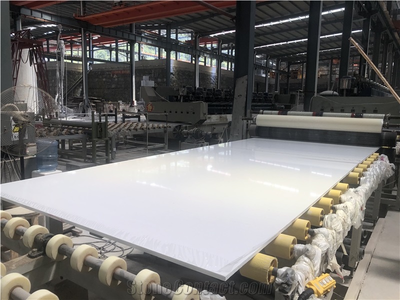 Super White Artificial Marble Big Slabs