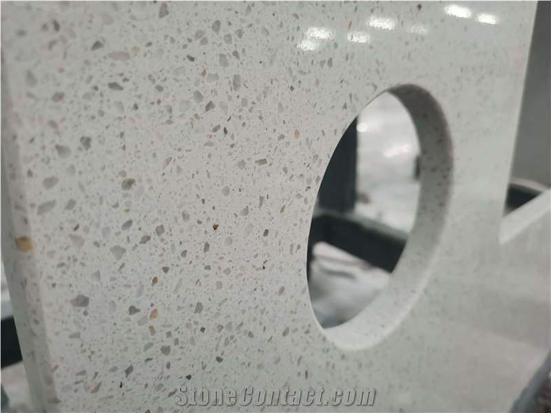 Stone Sinks Terrazo Wash Basin White Artificial Marble