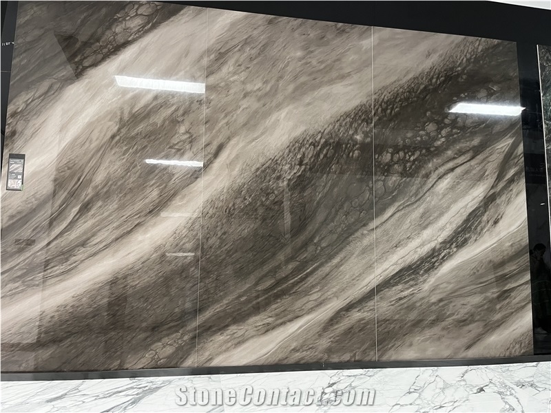 Brown Sintered Stone Wall Panel Polish
