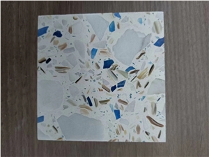 China Fire Resistant Dark Blue Inorganic Terrazzo Floor