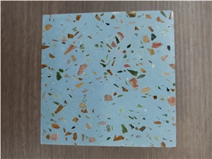 China Fire Resistant Dark Blue Inorganic Terrazzo Floor