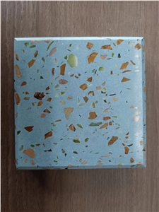 China Fire Resistant Grey Inorganic Terrazzo Tiles Floor