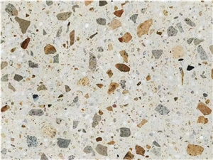 China Green Terrazzo Large Slab Polish Lobby Wall