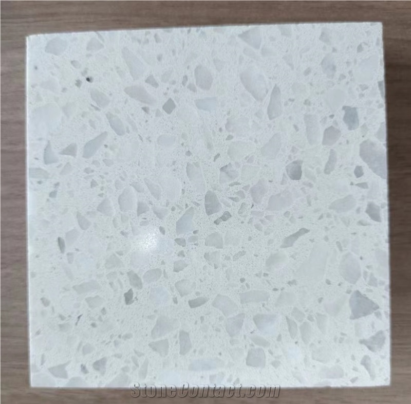 China Green Terrazzo Large Slab Polish Lobby Wall