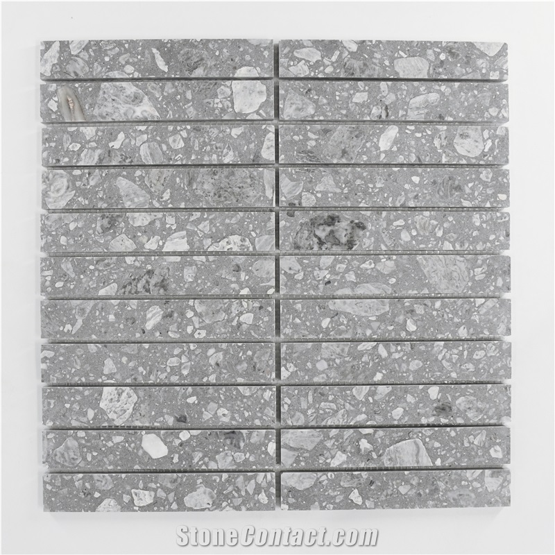 China Grey Terrazzo Hexagon Mosaic