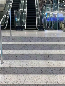China Grey Terrazzo Step Staircase High Polish Floor
