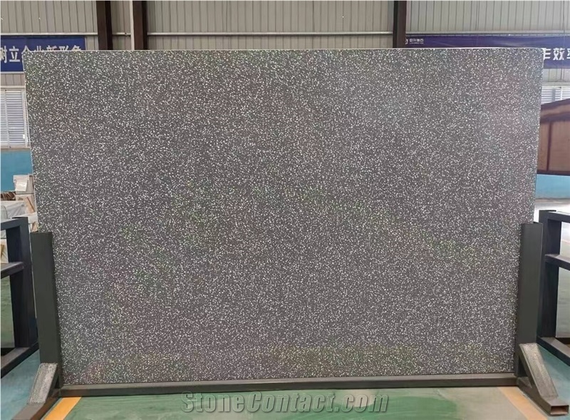 China Light Beige Cream Terrazzo Large Slab Polish Floor