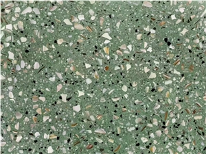 China Light Green Grass Terrazzo Nice Floor